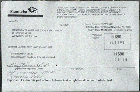 manitoba temporary vehicle permit.